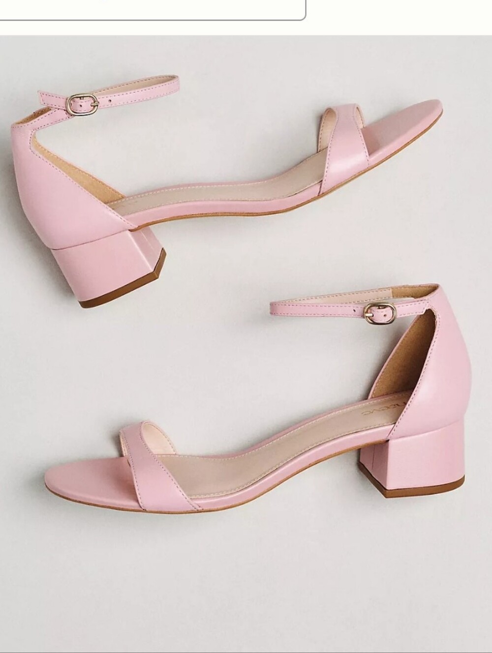 Top Moda Blush  Pink Ankle-Strap Block Heel Sandals Size 5 NEW